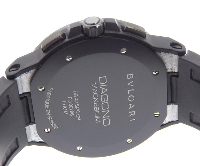 ブルガリ BVLGARI DG42SMCCH ディアゴノ マグネシウム クロノグラフ 自動巻き メンズ 美品 保証書付き_749389 ブルガリ BVLGARI DG42SMCCH ディアゴノ マグネシウム クロノグラフ