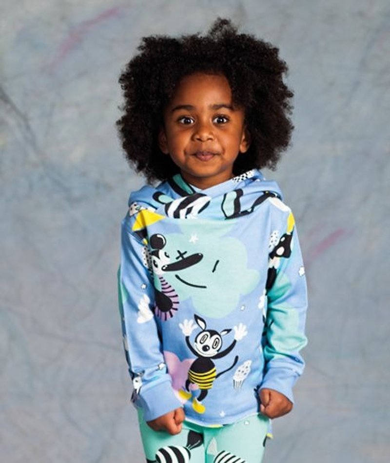 2016 spring and summer koolabah Loco print Hoodie hooded top - Bibs - Other Materials Blue