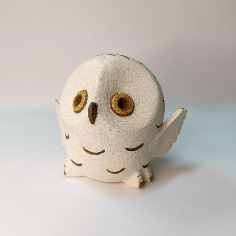 Q版雪鴞/陶藝品/原創 - 擺飾/家飾品 - 陶 