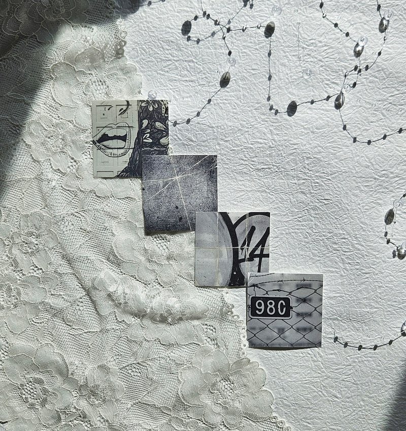 Mono scenery paper sticker - 貼紙 - 紙 白色