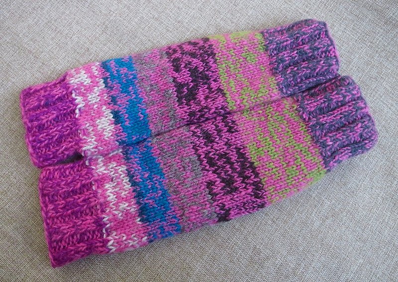 【Grooving the beats】Wool Canadian Colorful Legwarmers(Purple) - Other - Wool Purple