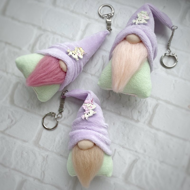 Digital Gnome pattern PDF, Mini Gnome Keychain pattern PDF, DIY gnome tutorial - 編織/刺繡/羊毛氈/縫紉 - 其他材質 