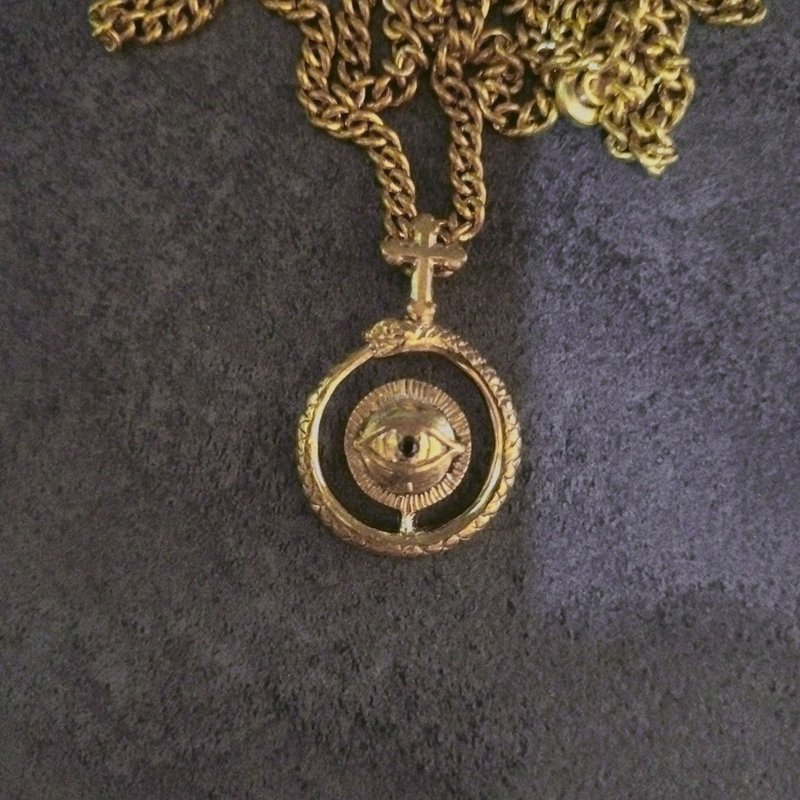 ネックレス　【religion】真鍮　ステンレスチェーン付属　Necklace by GRYPHON - 項鍊 - 銅/黃銅 金色