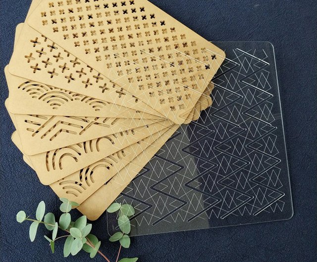 アクリル刺し子ステンシル、刺し子刺繡柄キルトステッチモールド