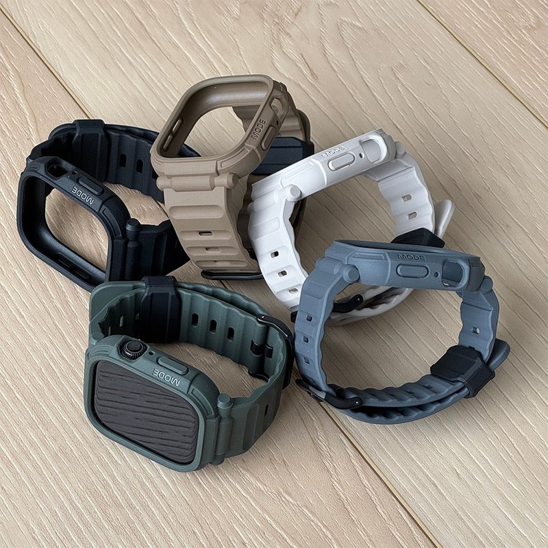elkson Apple Watch Series 10透氣防震一體成形軍規錶帶 46mm - 錶帶 - 矽膠 
