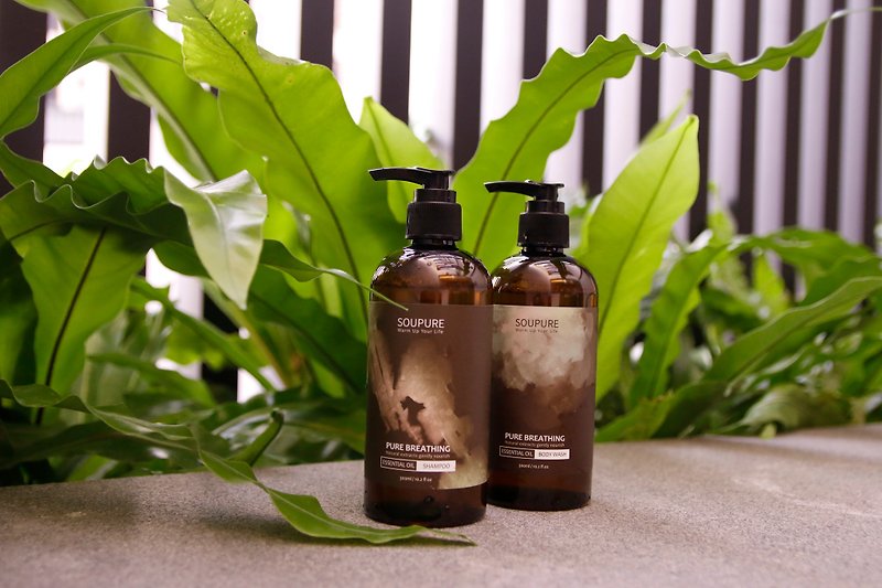 Cleansing breath essential oil shower gel 300ml - Body Wash - Essential Oils Brown