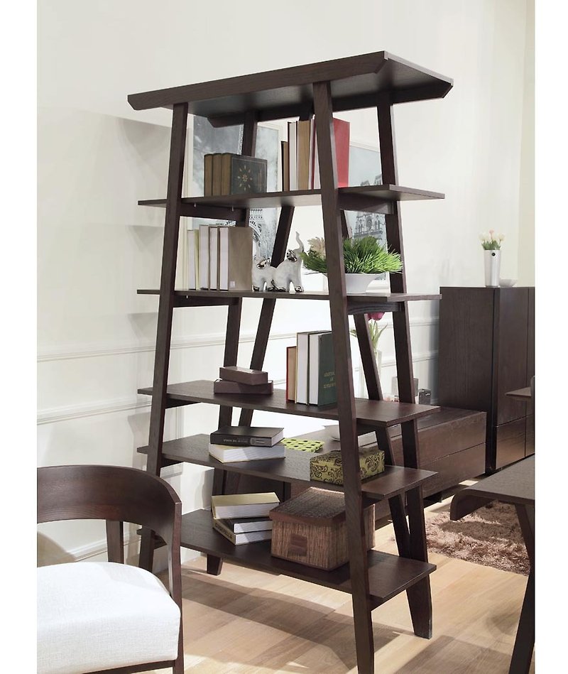 [D3 Log Home Furnishing] Hogan North American Red Oak Solid Wood Bookshelf Bookcase Storage Cabinet-210cm - ชั้นวางหนังสือ - ไม้ 