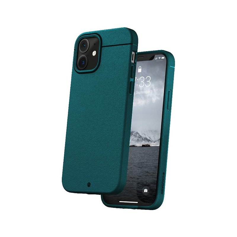 Caudabe | iPhone 12 Sheath Minimalist Shock Absorbing Phone Case-Lake Green - เคส/ซองมือถือ - วัสดุอื่นๆ สีเขียว