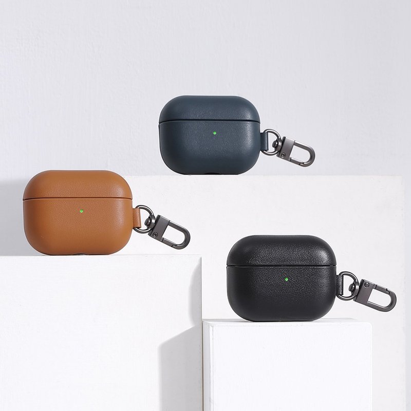 VOYAGE AirPods Pro (2nd generation) NAPPA leather anti-fall protective case V2 - ที่เก็บหูฟัง - หนังแท้ หลากหลายสี