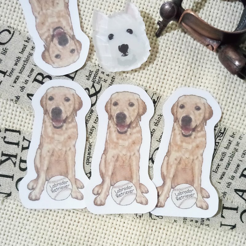 Sketch Series~Labrador-Waterproof Sticker (1pcs) - Stickers - Waterproof Material 