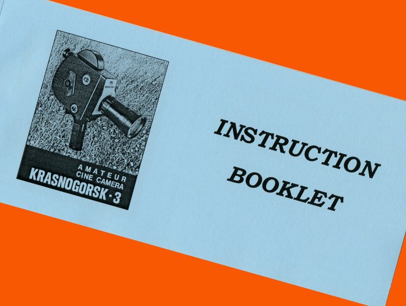 ENGLISH INSTRUCTION MANUAL for KRASNOGORSK-3 movie camera USSR 16mm film BOOKLET - 相機/拍立得/底片相機 - 紙 