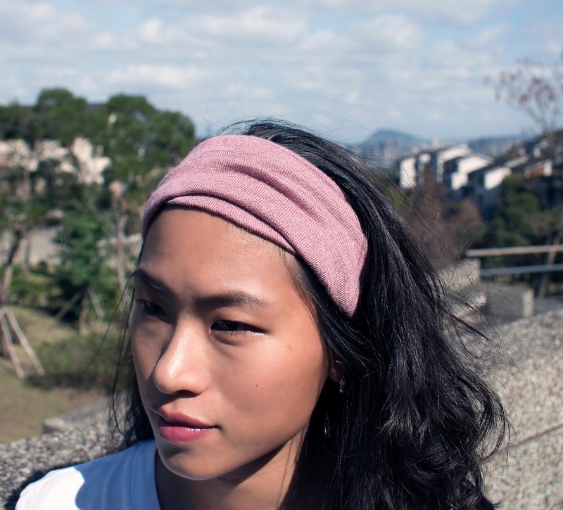 Dusty pink headband - Headbands - Cotton & Hemp Pink