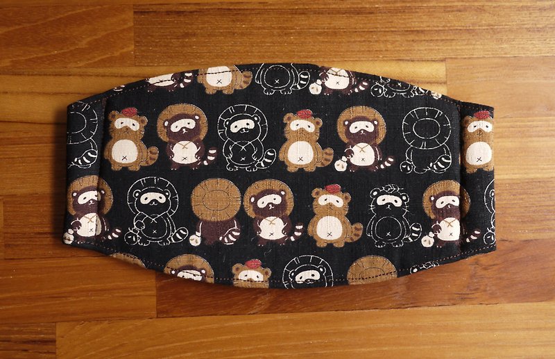 Hand-made custom = daily essential small objects hand-made masks = * = Japanese cloth lay civet cats - หน้ากาก - ผ้าฝ้าย/ผ้าลินิน สีดำ