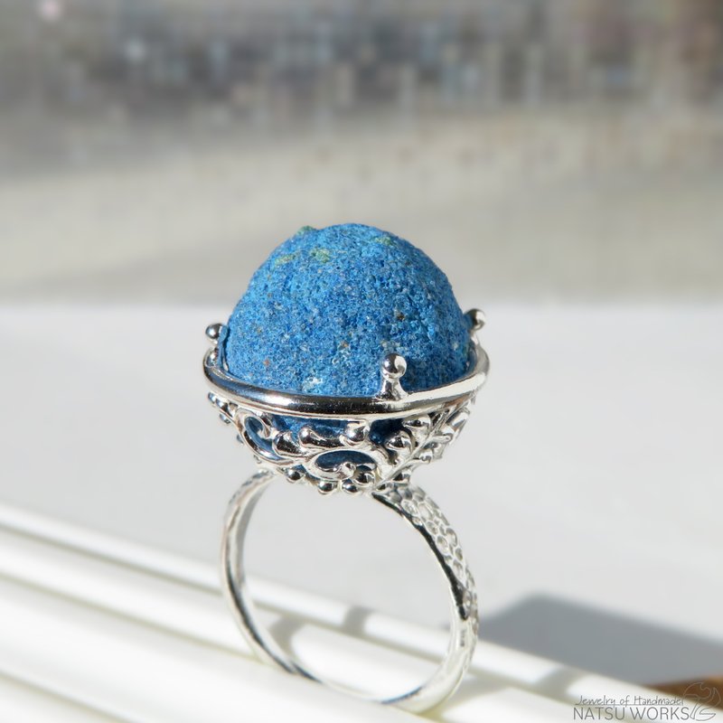 アズライト リング / Azurite ball Ring - 戒指 - 寶石 藍色