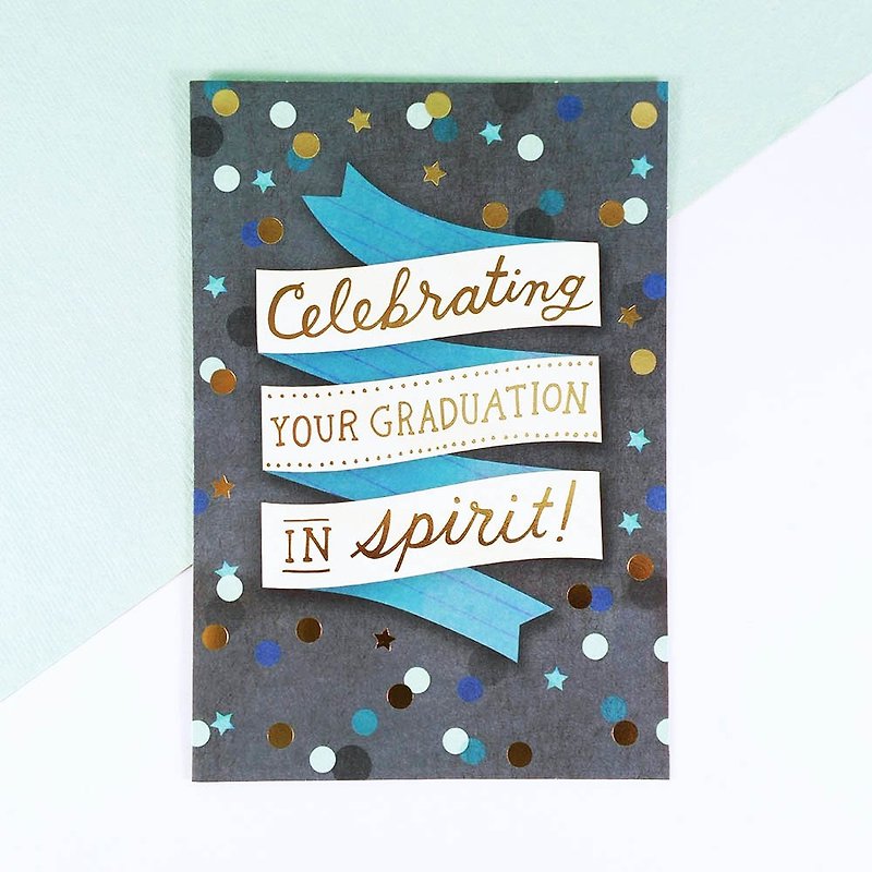 Low-key but dazzling blessing [graduation card] - Cards & Postcards - Paper Blue