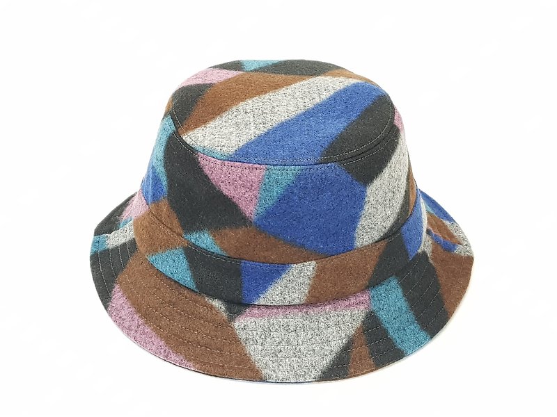 British Disc Gentleman Hat-European Retro Color Block (Blue/Gray/Pink/Brown/Black)#Limited#秋冬#Gift - Hats & Caps - Other Materials Multicolor
