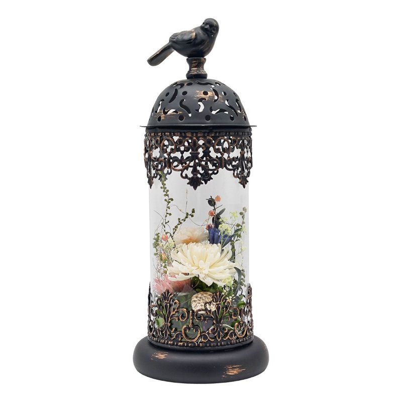 Preserved Flower Lamp Stand - Renaissance (Snow White) (Large) - Dried Flowers & Bouquets - Plants & Flowers White