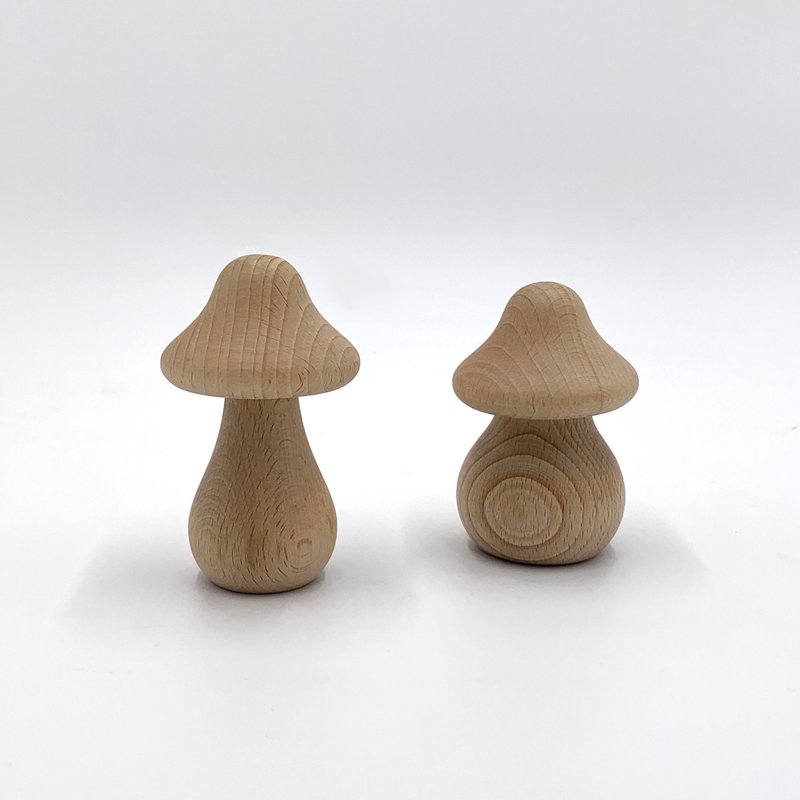 Mushroom family - ของวางตกแต่ง - ไม้ สีกากี