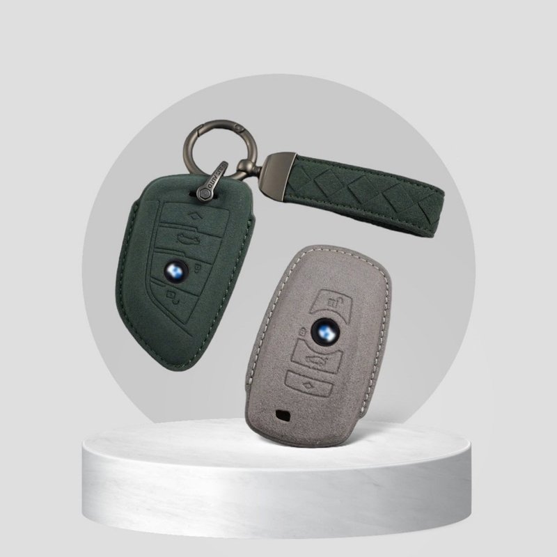 [In-Stock Version] BMW X1 X3 X5 G20 G21 G26 IX M3 Suede Blade Key Case - ที่ห้อยกุญแจ - หนังแท้ 