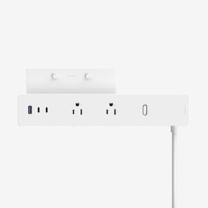 Unipapa organized extension cord fast charging version white (with enhanced wall sticker back buckle) 1.8M - Other - Plastic White