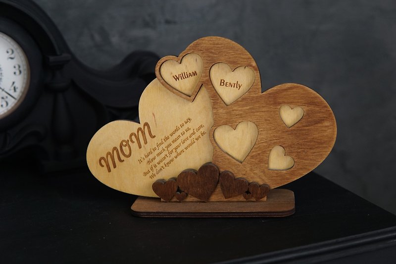 Mother's Day Gifts For Mom Birch Wood Plaque, Birthday Gifts For Mom, Mom Poem M - 其他家具 - 壓克力 