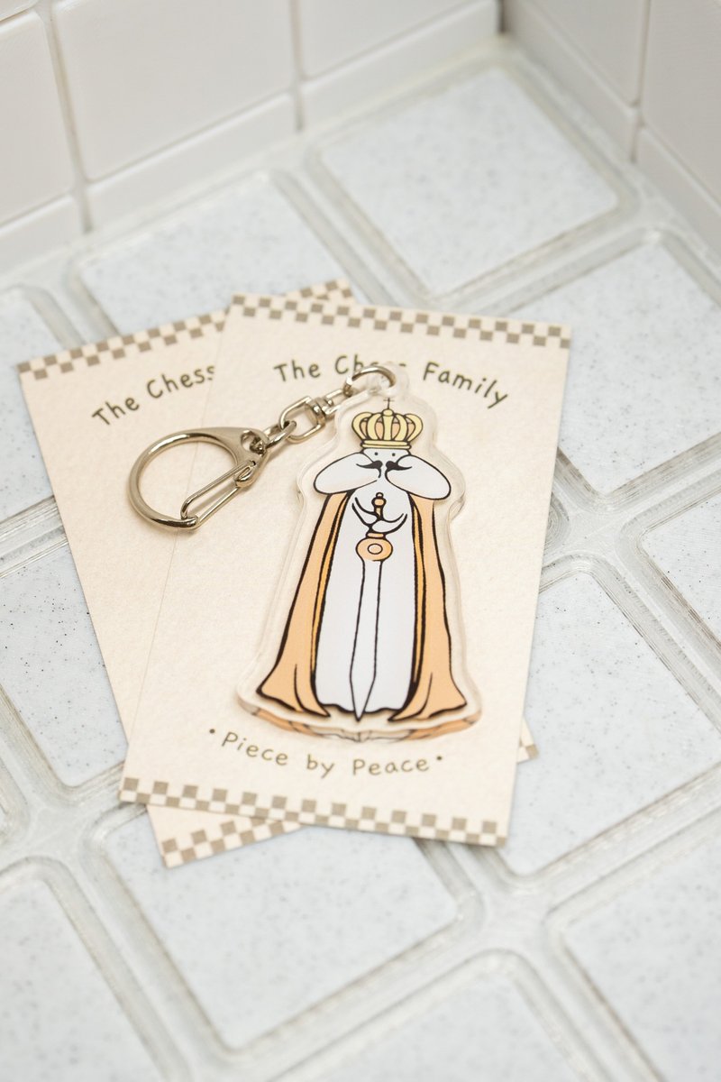 【The Chess Family】- Keychain | King | Unique Chess Design - Charms - Acrylic Multicolor