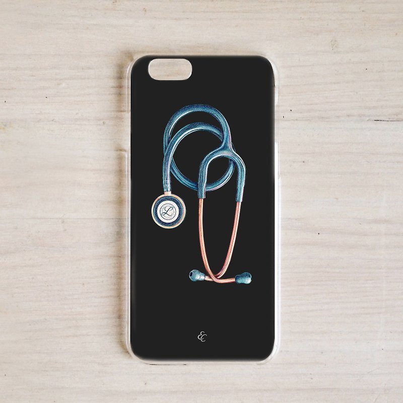 Stethoscope customized crystal phone case, a gift for medical doctors, medical students and veterinary nurses - เคส/ซองมือถือ - พลาสติก 