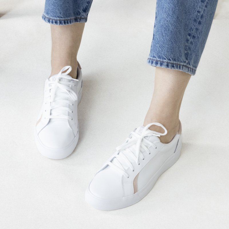 Keds PURSUIT LEATHER 經典綁帶皮革休閒鞋 小白鞋 WH67809 - 女休閒鞋/帆布鞋 - 真皮 