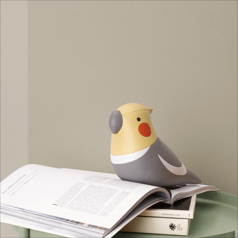 Zuny - Cockatiel - Bookend - Items for Display - Faux Leather Multicolor