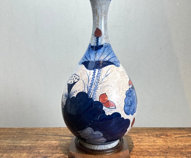 ブランド品 通販サイト 海外【手描き陶器】日本手描き青花瓶 - ショップ GOOD TIME 工芸品