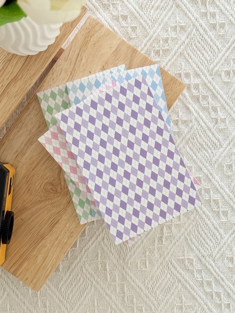 Pastel Argyle pattern memo pad - กระดาษโน้ต - กระดาษ 