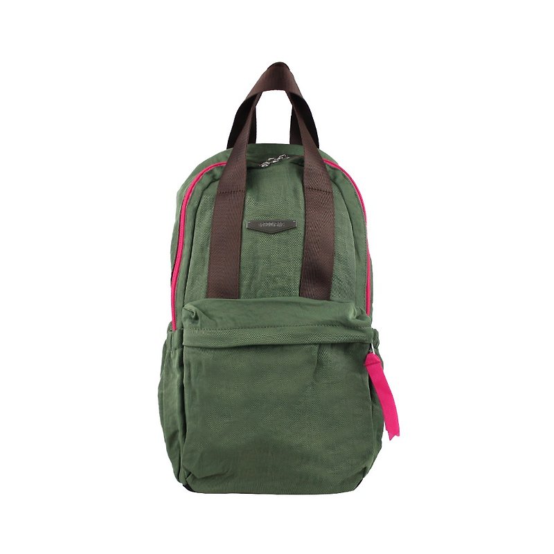 Army green lightweight backpack BODYSAC "b652" - กระเป๋าเป้สะพายหลัง - เส้นใยสังเคราะห์ สีเขียว