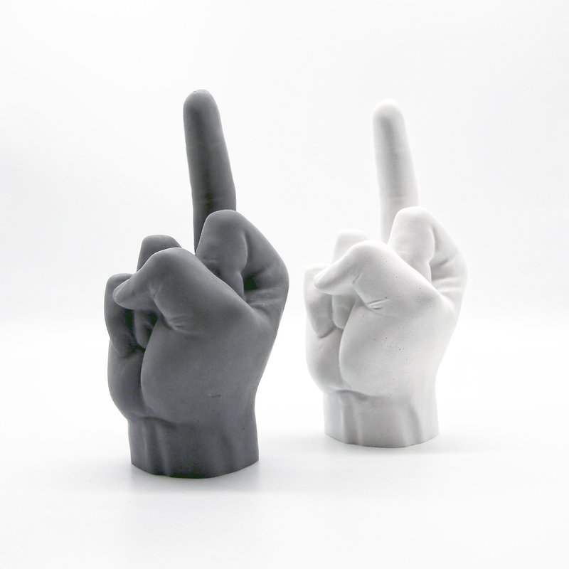 17cm Flip the BIRD I Aroma stone I Middle finger diffuser Stone I comes with 10ml essential oil - - Fragrances - Cement Gray