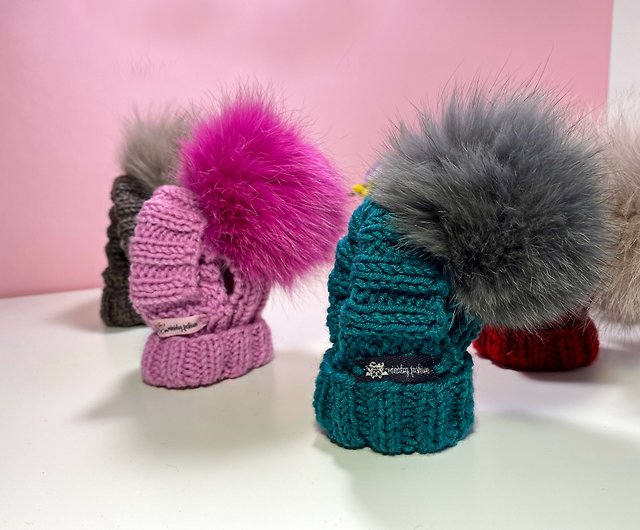 Puppy hat / Knit Dog hat for chihuahua / Dog beanie / Hat for small dogs -  Shop MiniDogFashion Clothing & Accessories - Pinkoi