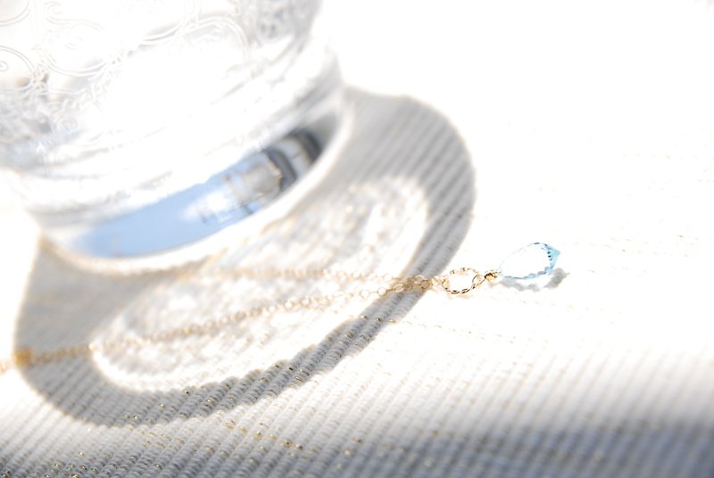Blue topaz necklace - Necklaces - Gemstone Blue