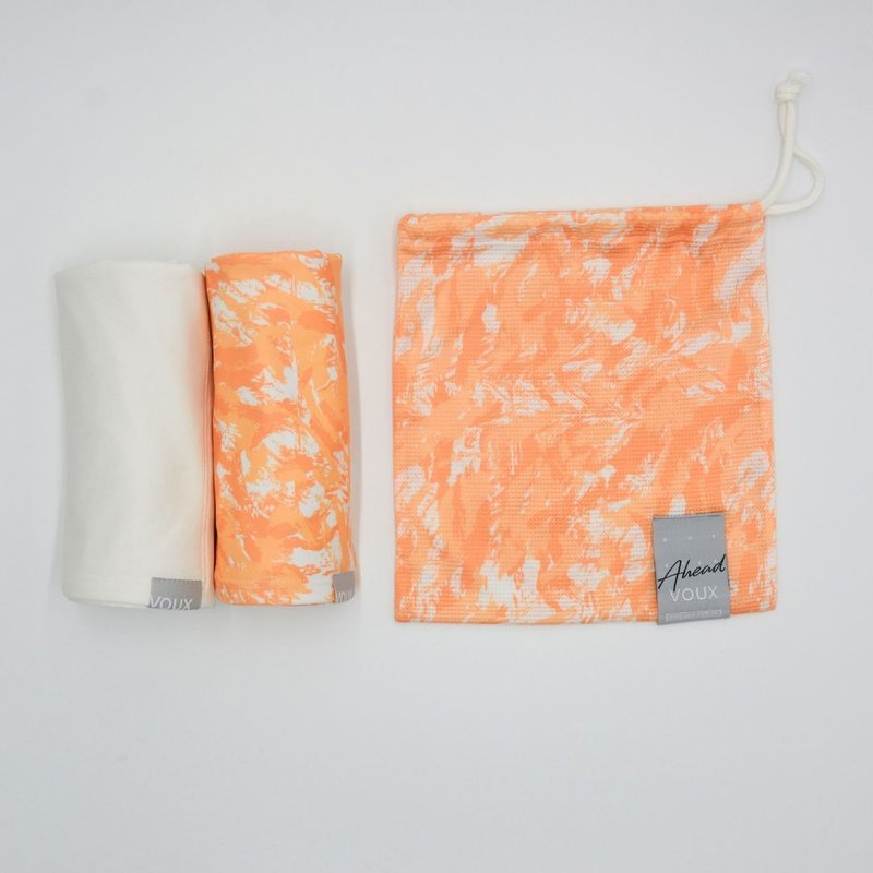 【Christmas Gift】COZEE - Speedy Absorption Sports Towel Set - Apricot Sherbet - ผ้าขนหนู - เส้นใยสังเคราะห์ สีส้ม