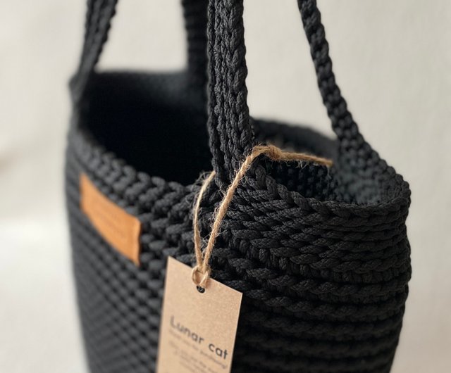 (SALE)( プラダ)杉のロゴ入りかぎ針編みのトートバッグ Basket] Crochet bag Mix cake ✖︎ Bag bottom plate - YouTube
