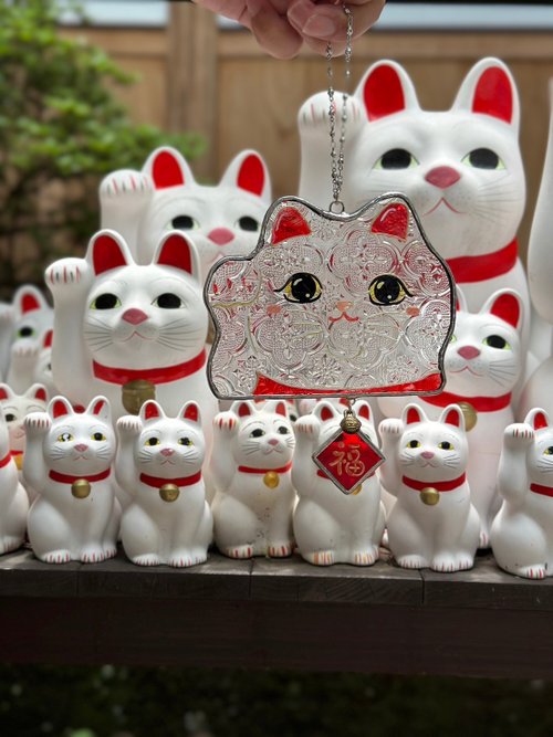 招き猫　ガラス　瓶　置き物 招き猫 菓子びん - 廣田硝子 公式Online shop