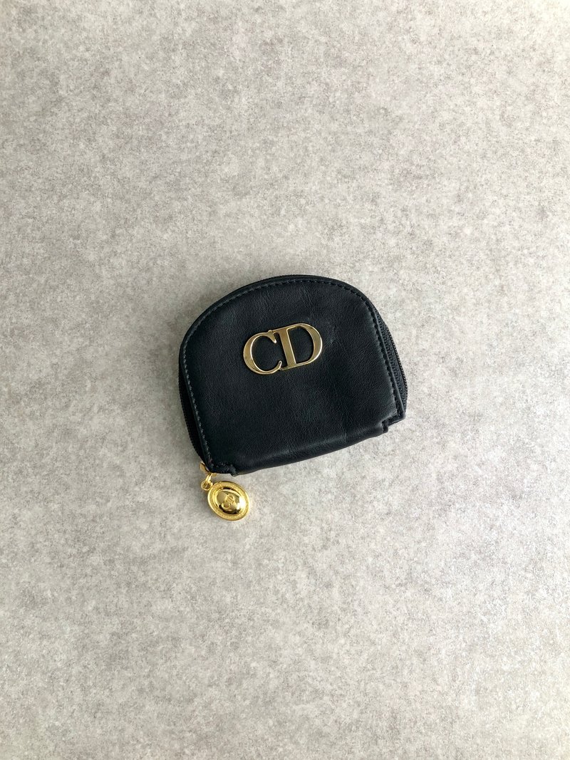 【 日本直送　名牌中古包 】Christian Dior クリスチャン ディオール コインケース ブラック CDロゴ レザー vintage x42avr - 零錢包/小錢包 - 真皮 黑色