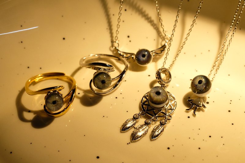 Eyeball Glass Eyeball Necklace - Necklaces - Glass Silver