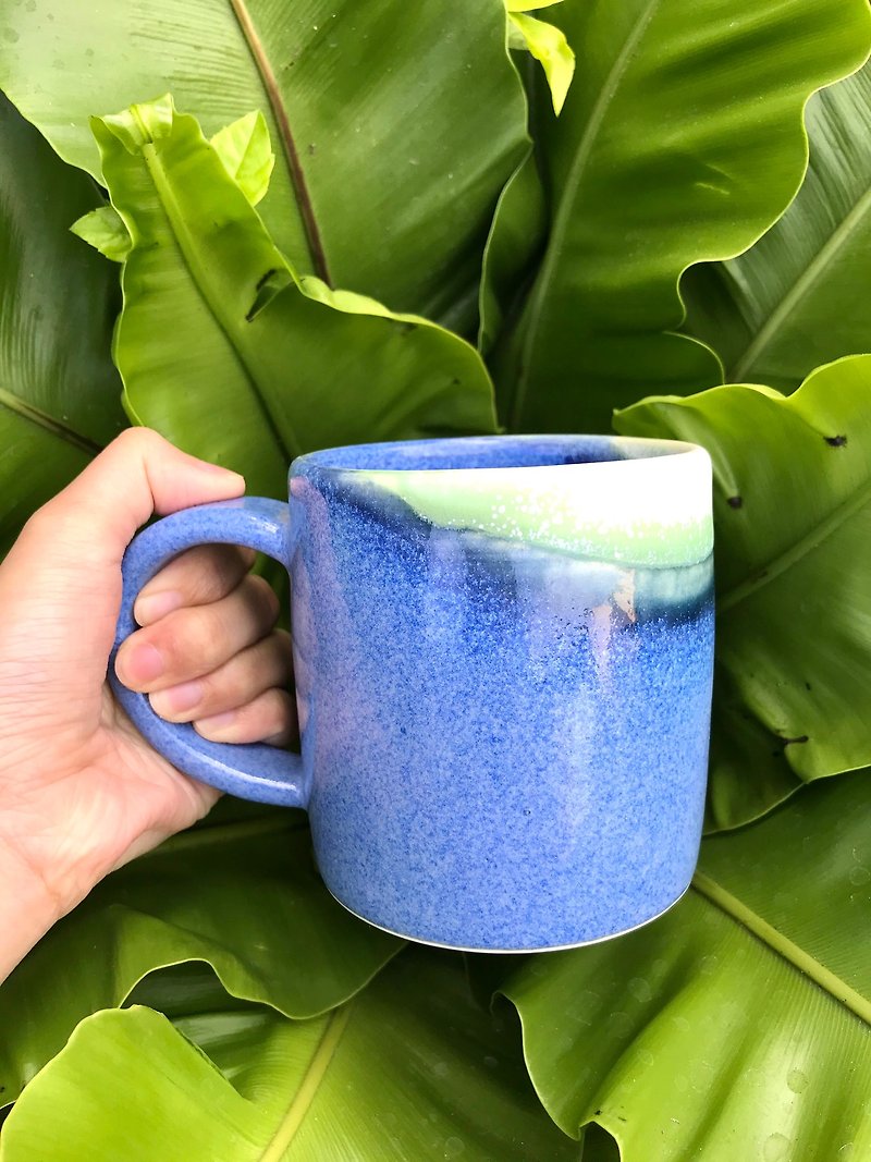 細品咖啡杯2號 400c.c - 杯/玻璃杯 - 陶 藍色