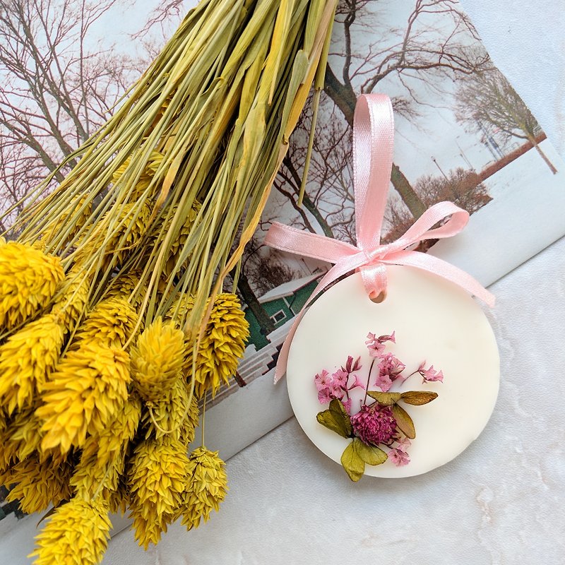 [Scented Wax Sheet] Create a unique fragrance for the space of the enamel - the combination of hand-painted fragrance and dry flowers - น้ำหอม - พืช/ดอกไม้ หลากหลายสี