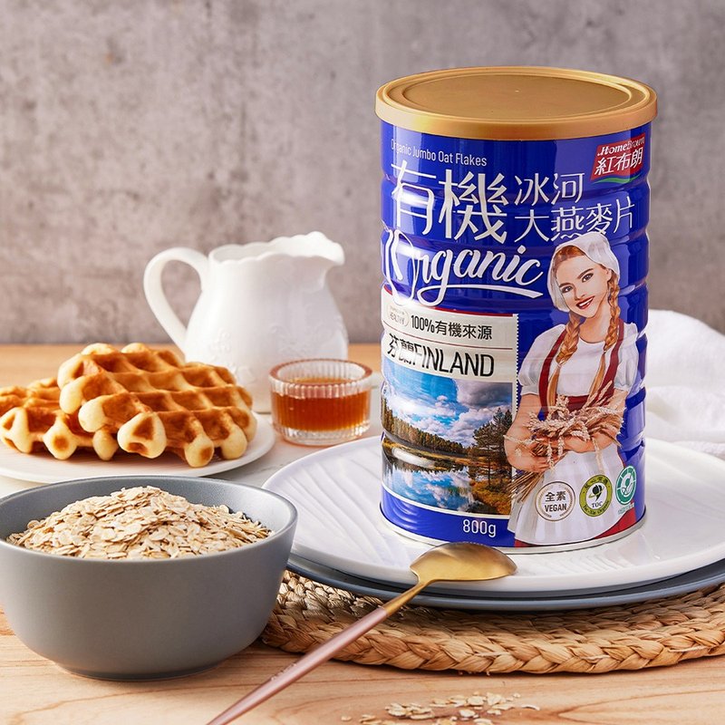 【買一送一】紅布朗 有機冰河大燕麥片(800g/罐)-共2罐 早餐麥片 - 燕麥/麥片/穀物 - 其他金屬 