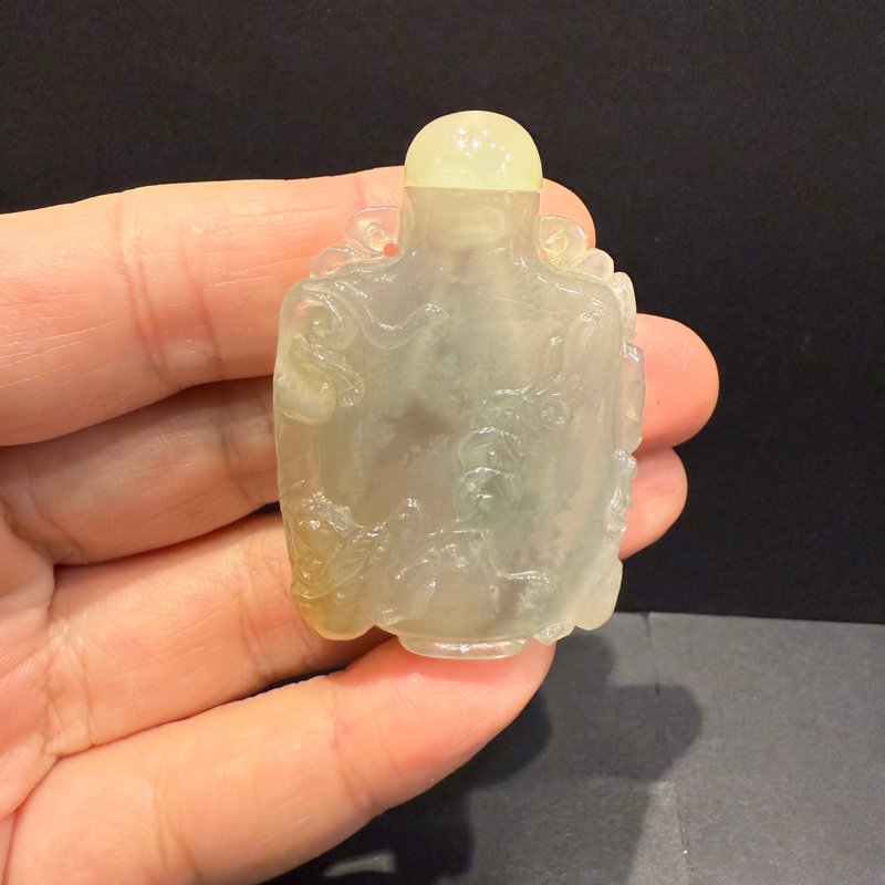 瀚玉珠寶 天然冰種翡翠 冰種黃翡鼻煙壺 冰種鼻煙壺 緬甸玉 - 其他 - 玉石 