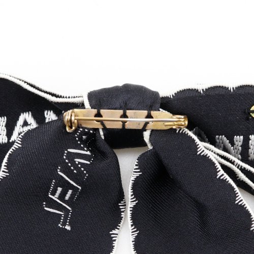 未使用品】 CHANEL シャネル リボン ブローチ ブラック ヴィンテージ