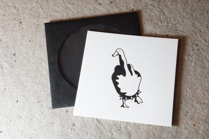 HOLE ART   DUCK YOU    -BLACK- - 卡片/明信片 - 紙 