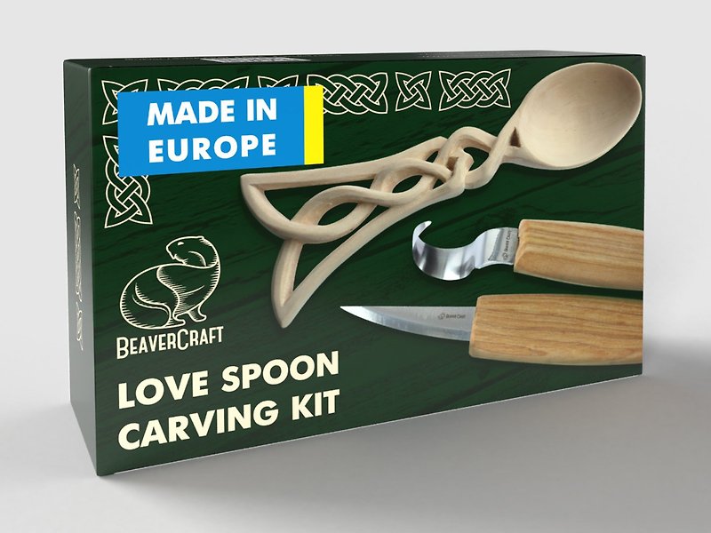 Hand-made carving material package-spoon (shaped model) - Wood, Bamboo & Paper - Wood Brown