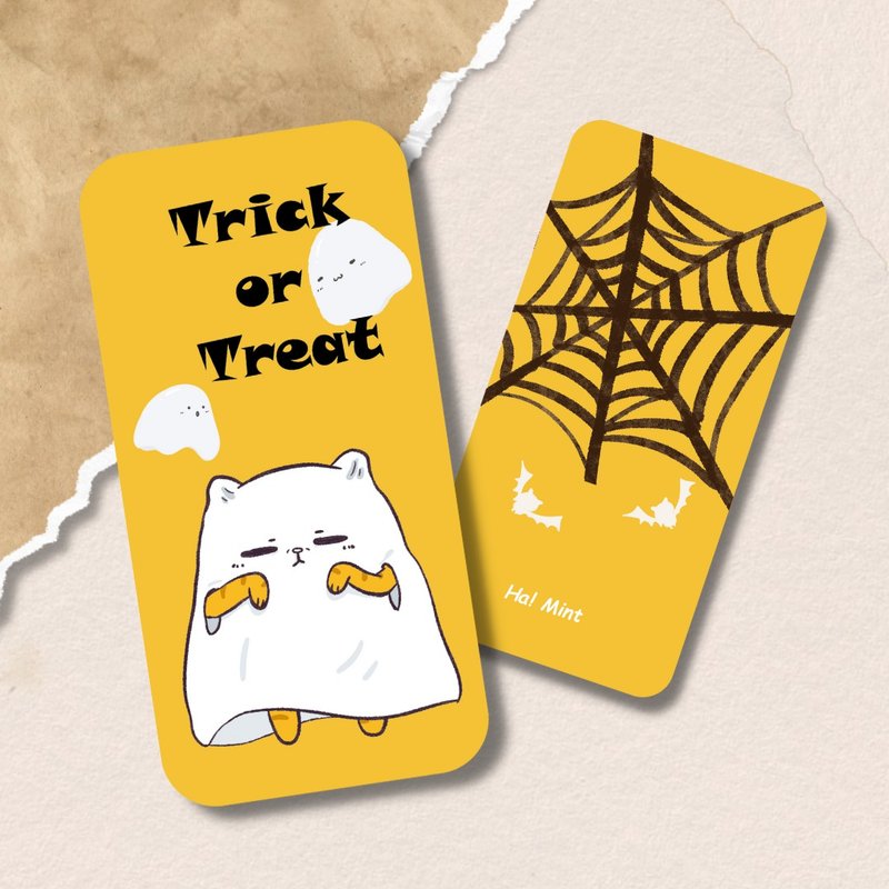 halloween series/bookmarks/cats/hellooween - ที่คั่นหนังสือ - กระดาษ สีส้ม