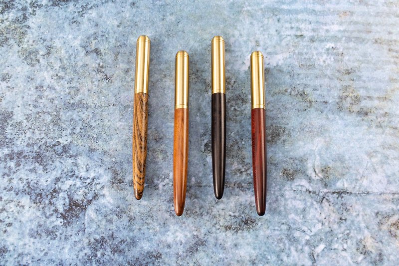 Handmade wooden pens ball pen with laser engraving custom wooden pen with Bronze series]