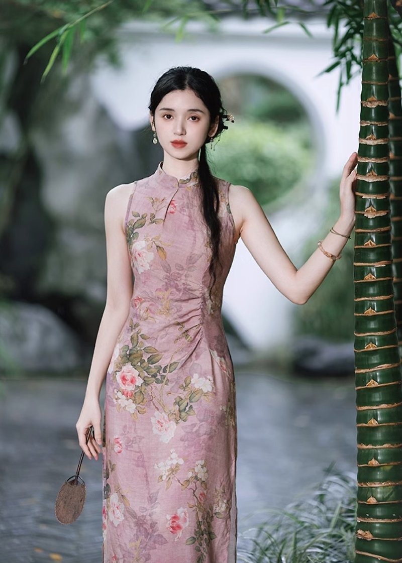 Xizizhuang 中国風改良チャイナドレス - ワンピース - その他の素材 パープル